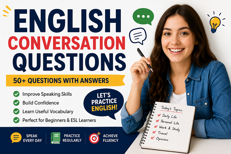 Download English Conversation Questions for Beginners (with Answers)