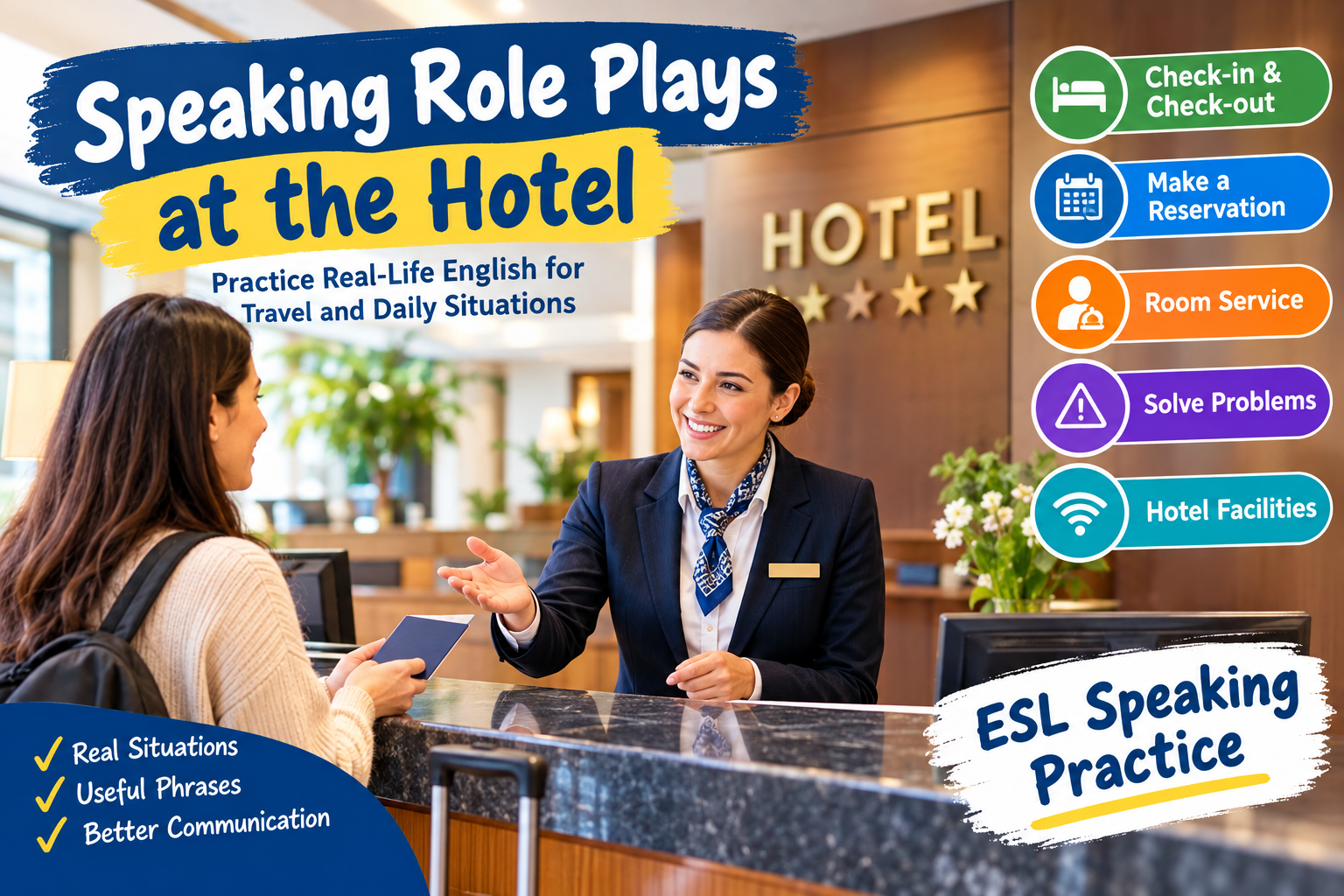Speaking Role Plays at the Hotel